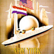 New York Wereldtentoonstelling Excursies Per Holland Amerika Lijn Poster 1938 Poster