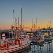 Newport Harbor At Dusk Poster