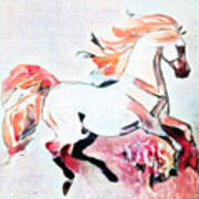 Nft Cantering Horse 004  By Stacey Mayer Poster