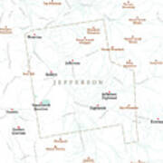 Nh Coos Jefferson Vector Road Map Poster
