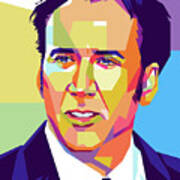Nicolas Cage Portrait Poster