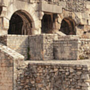 Nimes Roman Amphitheater Ruins Poster