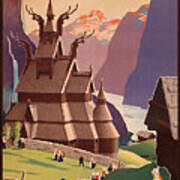 Norway, Vintage Travel Poster Poster