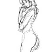 Nude Female Sketches 1 Poster