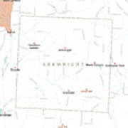Ny Chautauqua Arkwright Vector Road Map Poster