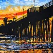 Oceanside Pier Fire And Ice Poster