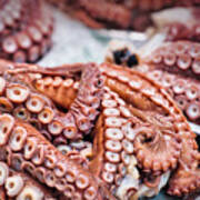 Octopus At The Fish Market - Japan Poster