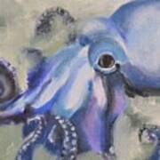 Octopus Underwater Painting Series Poster