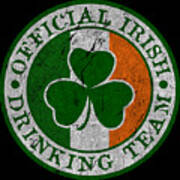 Official Irish Drinking Team Poster