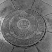 Ohio State University Seal In Black And White Poster