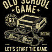 Old School Game Retro Gamer Club Poster