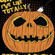 Omg Ive Been Hacked Funny Halloween Pumpkin Poster