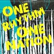 One Rhythm One Nation - Paint Can Poster