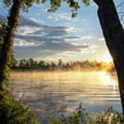 Oneida River Sunrise Poster