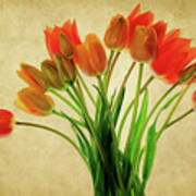 Orange And Yellow Tulips Poster