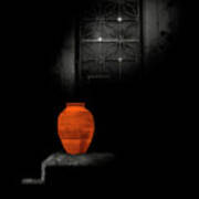 Orange Pot And Beam Of Light Poster