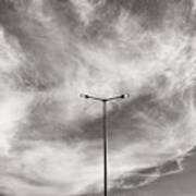 Organic Sky And A Metal Lamp Post Poster