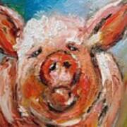Painting Of Galway Pig Poster