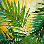 Palm Tree Art - Tropical Foliage Art Poster
