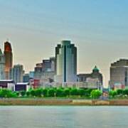 Pano Of The Queen City At Sunset Poster