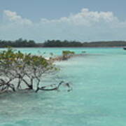Caribbean Paradise In Turquoise Waters, Exuma Bahamas Poster