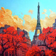 Paris - Autumn Afternoon Poster