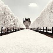 Paris Winter White Collection - Louvre Poster