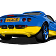 Peace Please - S1 Series One Elise Classic Sports Car Poster