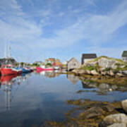 Peggy's Cove Fishing Boats In Nova Scotia Poster