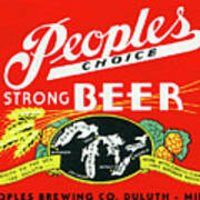 Peoples Choice Great Lakes Label Poster