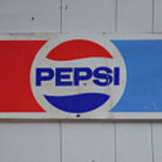 Pepsi Sign Wood Poster