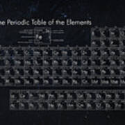 Periodic Table Of The Elements, Black Poster