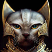 Persephone The Silver Cat Warrior Princess Poster