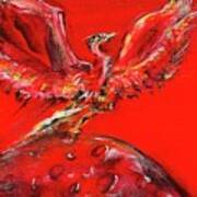Taras Red Phoenix Rising Poster