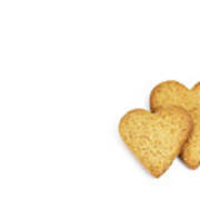 Pieces Of Heart Shaped Gingerbread Poster