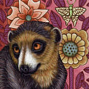 Pink Garden Lemur Poster