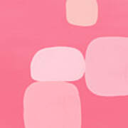 Pink Modern Stones 2- Art By Linda Woods Poster