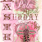 Pink Palm Sunday Easter Cropped Poster