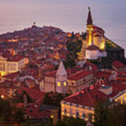 Piran At Dusk Poster