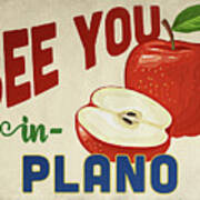 Plano Texas Apple - Vintage Poster