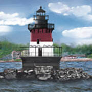 Plum Beach Lighthouse Poster