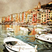 Portovenere Italy Landscape Painting #italy Poster
