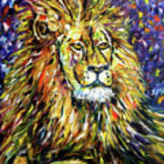 Portrait Of A Lion Poster