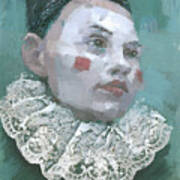 Portrait Of A Pierrette Poster