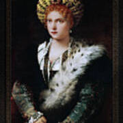 Portrait Of Isabel Of Este By Tiziano Vecellio By Tiziano Vecellio Fine Art Old Masters Reproduction Poster