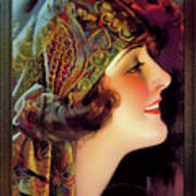 Portrait Of Martha Mansfield By Rolf Armstrong Vintage Xzendor7 Old Masters Art Reproductions Poster
