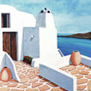 Santorini Getaway-original Or Prints Poster