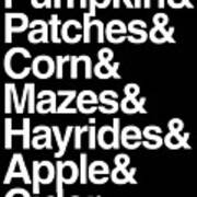 Pumpkin Patches Corn Mazes Hayrides And Apple Cider Poster