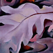 Purple Leaves - Abstract Modernist Nature Painting Poster