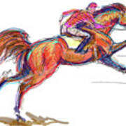 Race Horse For Julie June Stewart Poster